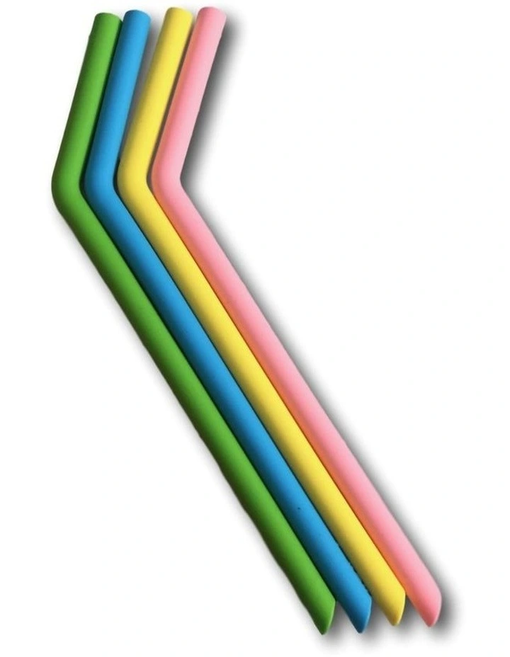 Silicone Straws Set in Pastel