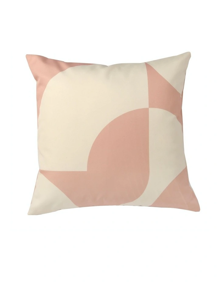 Praha Printed Outdoor Cushion 50 x 50cm in Natural/Pink
