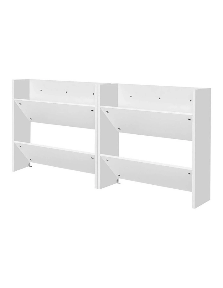 Wall Mounted Shoe Rack 2-tier in White