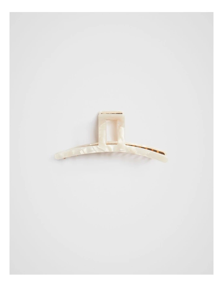 Cut Out Hair Claw in Pearl