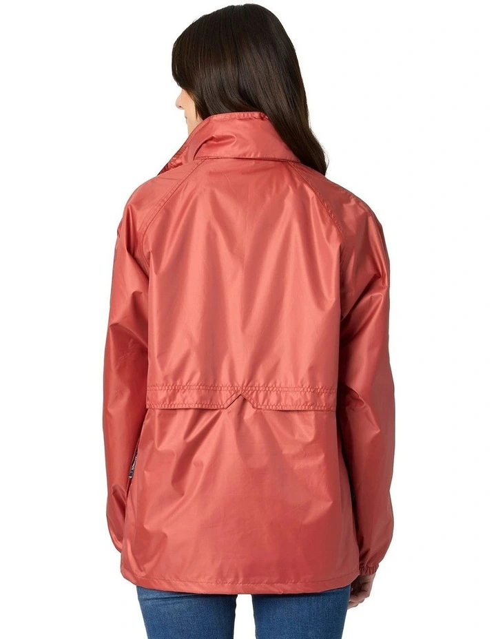 Stowaway Waterproof Rain Jacket in Dusty Pink