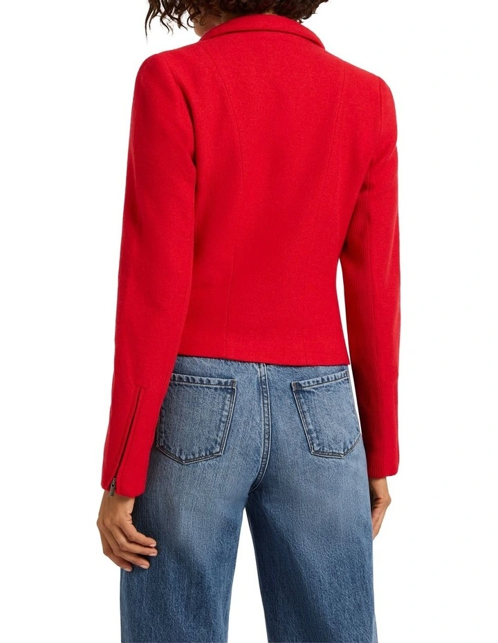 Lani Felted Wool Jacket in Bad Blood