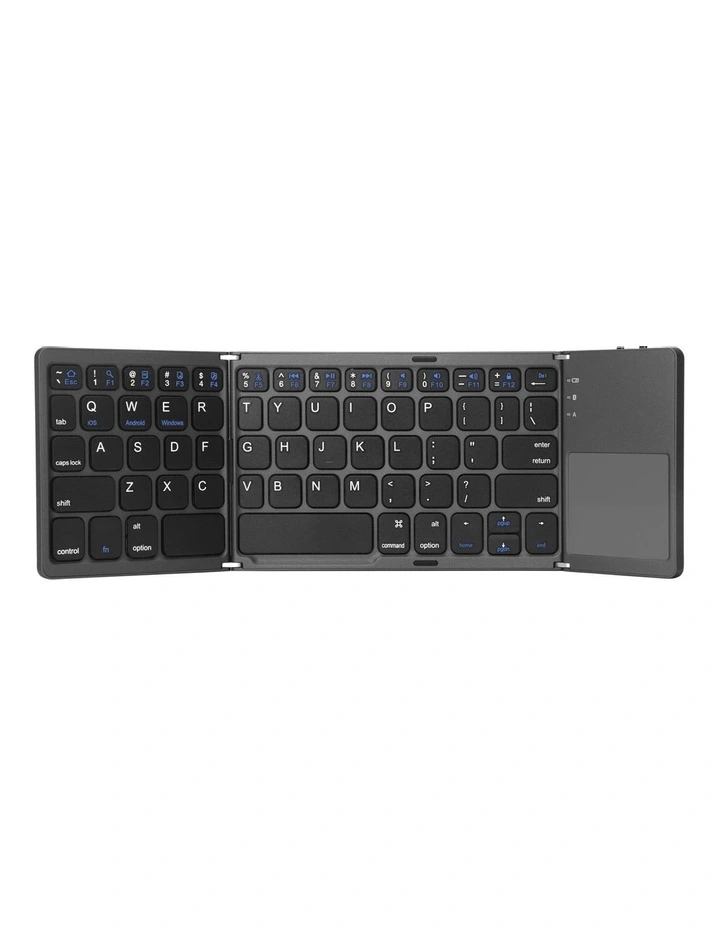 Foldable And Rechargeable Bluetooth Keyboard With Integrated TouchPad