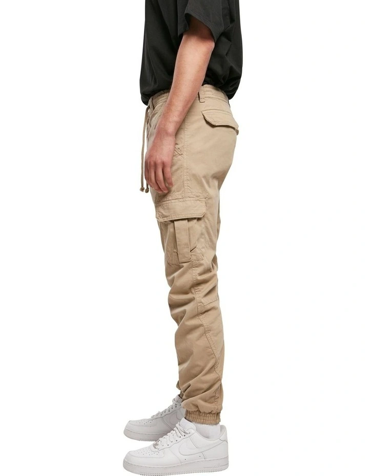 Cuffed Cargo Jogging Pants in Union Beige