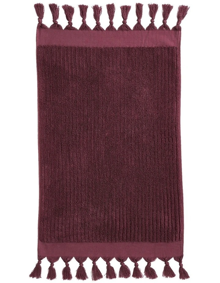 Paros Rib Bath Towel Range in Syrah