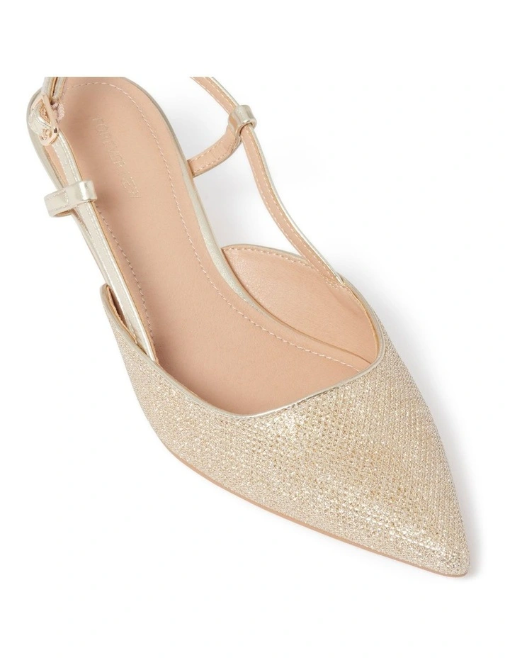 Sylvia Slingback Pumps in Gold