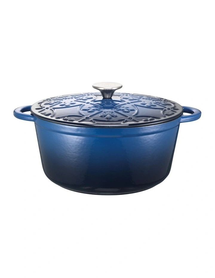 Cast Iron Casserole with Lid 26cm/5.0lt in Navy