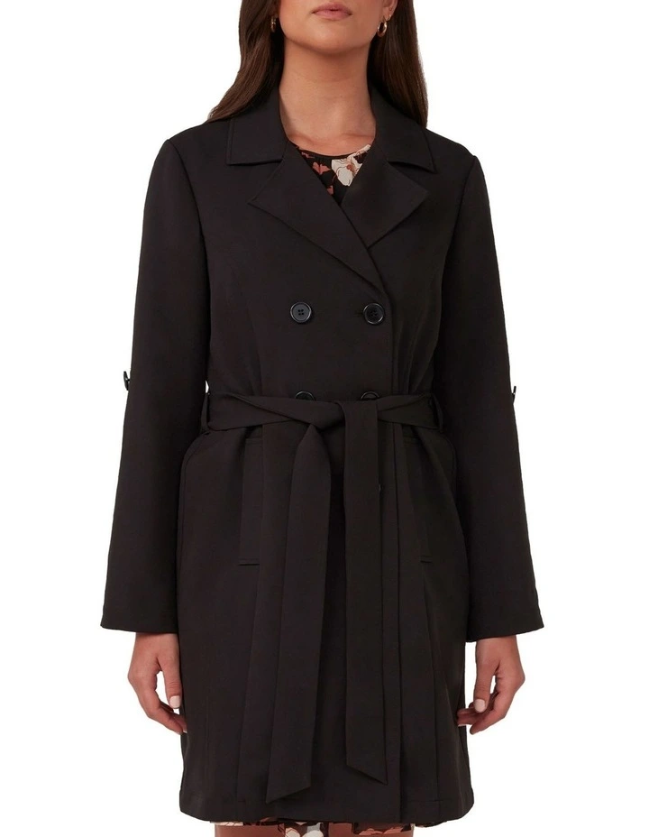 Da Vinci Trench in Black