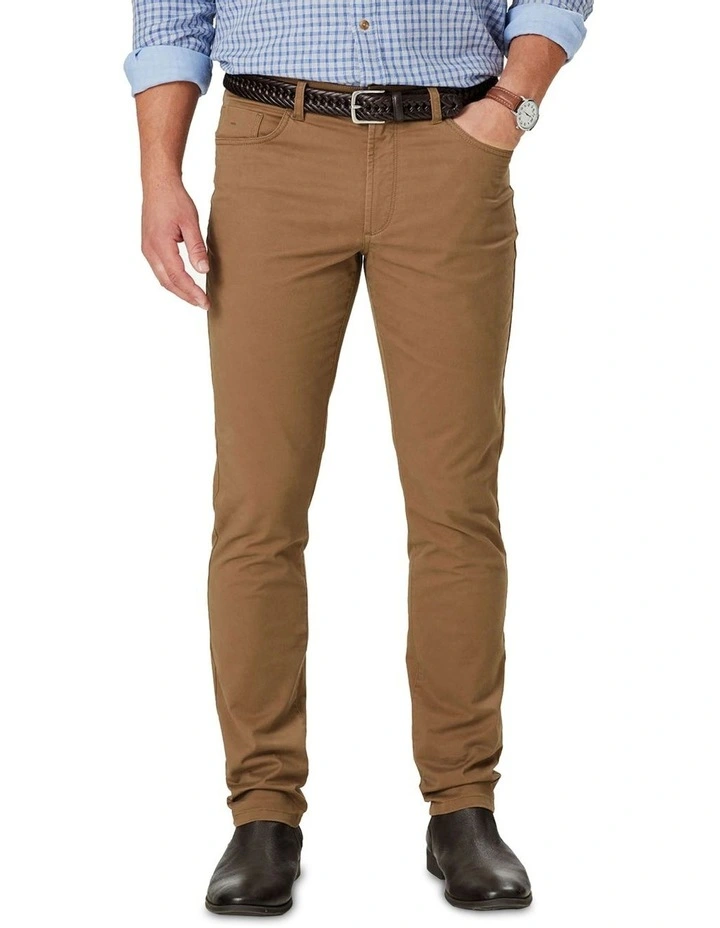 Modern Stretch 5 Pocket Pant in Tan
