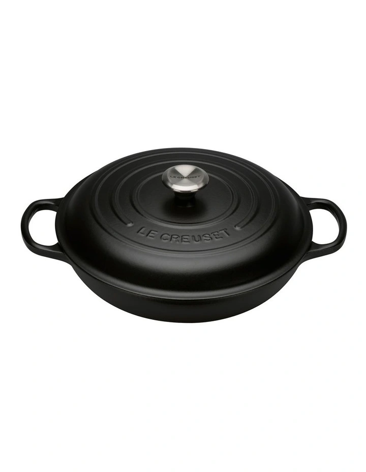 Signature Cast Iron Shallow Casserole 30cm in Black