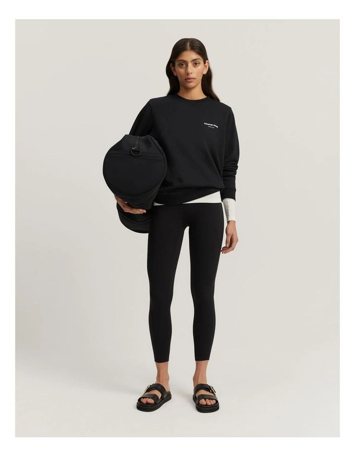 Recycled Nylon Blend Legging in Black