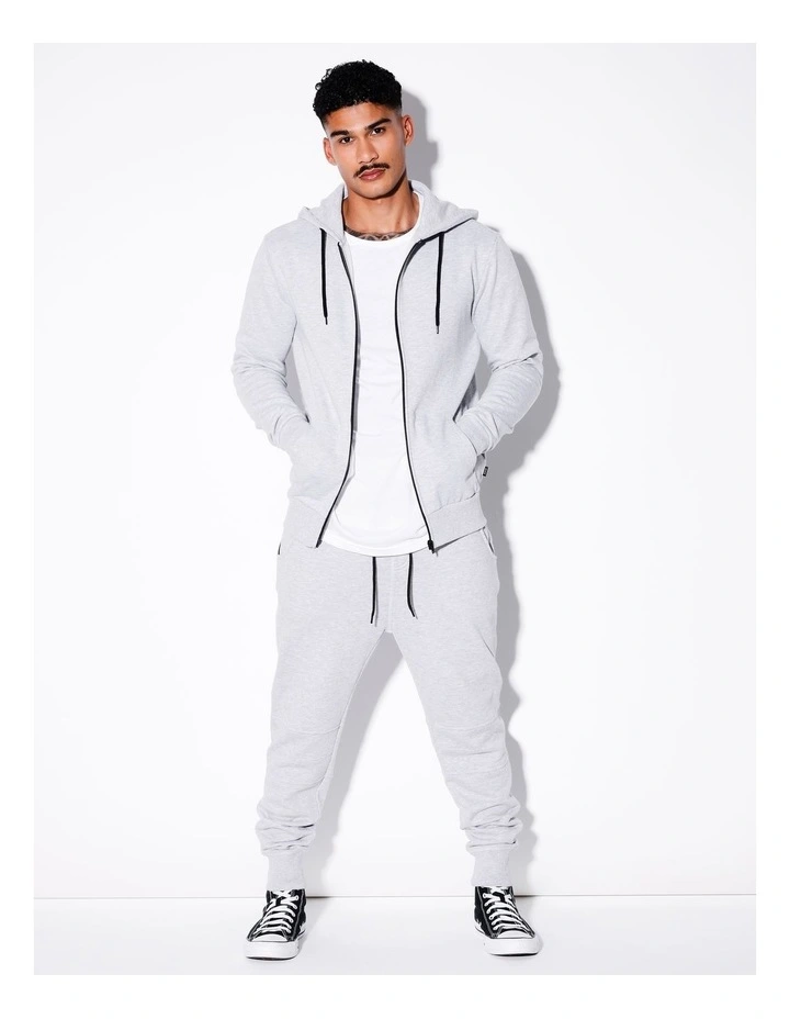 Mitchell Zip Thru Hoodie in Grey