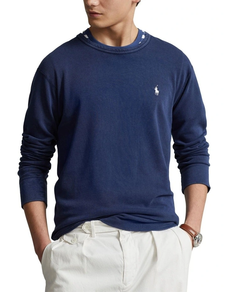 Spa Terry Sweatshirt in Navy