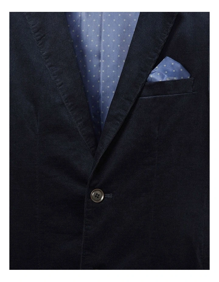 Youth Fit Wale Cord Blazer in Navy