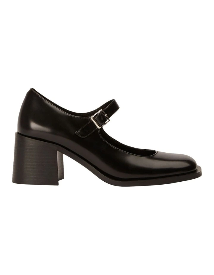 Loure Heels in Black Hi Shine
