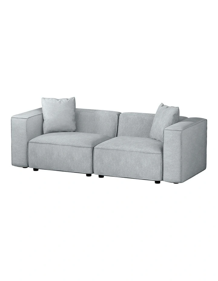 2-Seater Chaise Modular Sofa Set in Grey