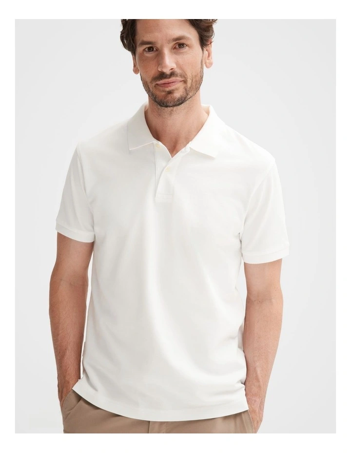 Classic Pique Polo in White
