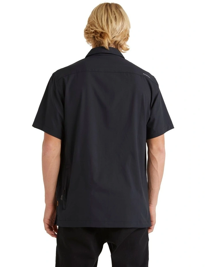 Kailua Cruiser Short Sleeve Surf Shirt in Black