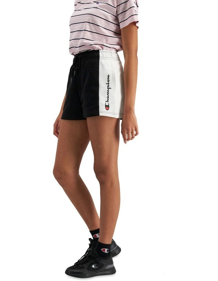 French Terry Panel Short in Black