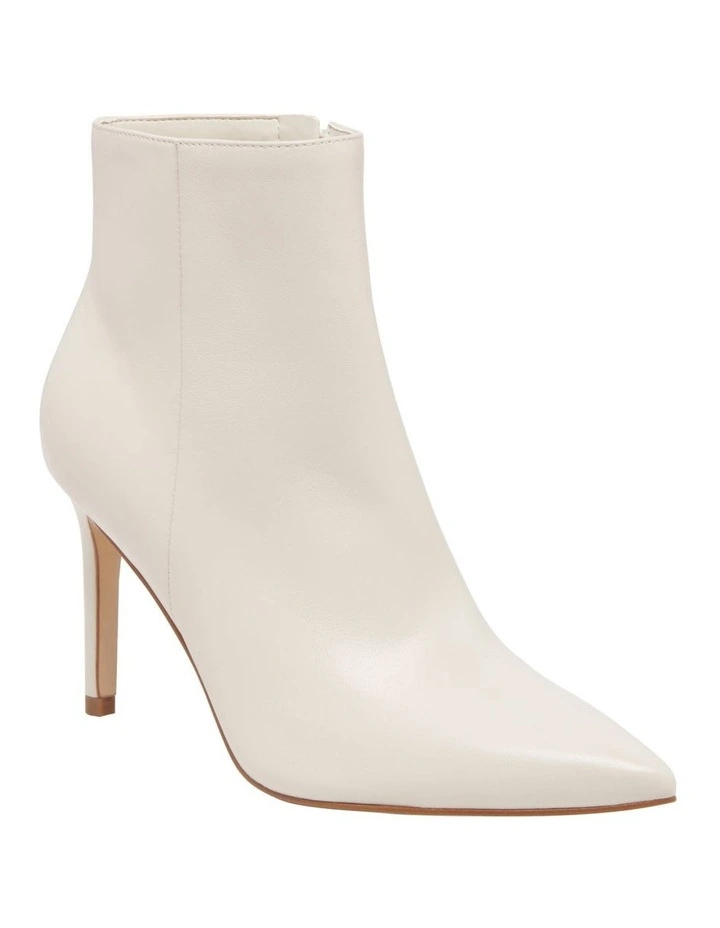 Gabria Heeled Ankle Boot in Ivory