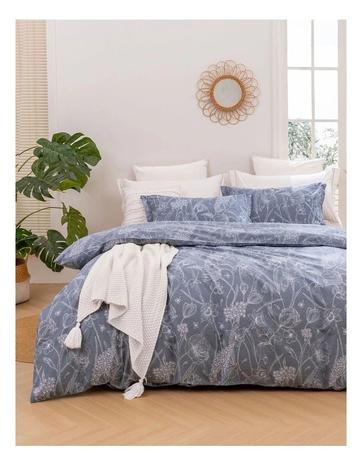 Nature Cotton Quilt Cover Set in Grey