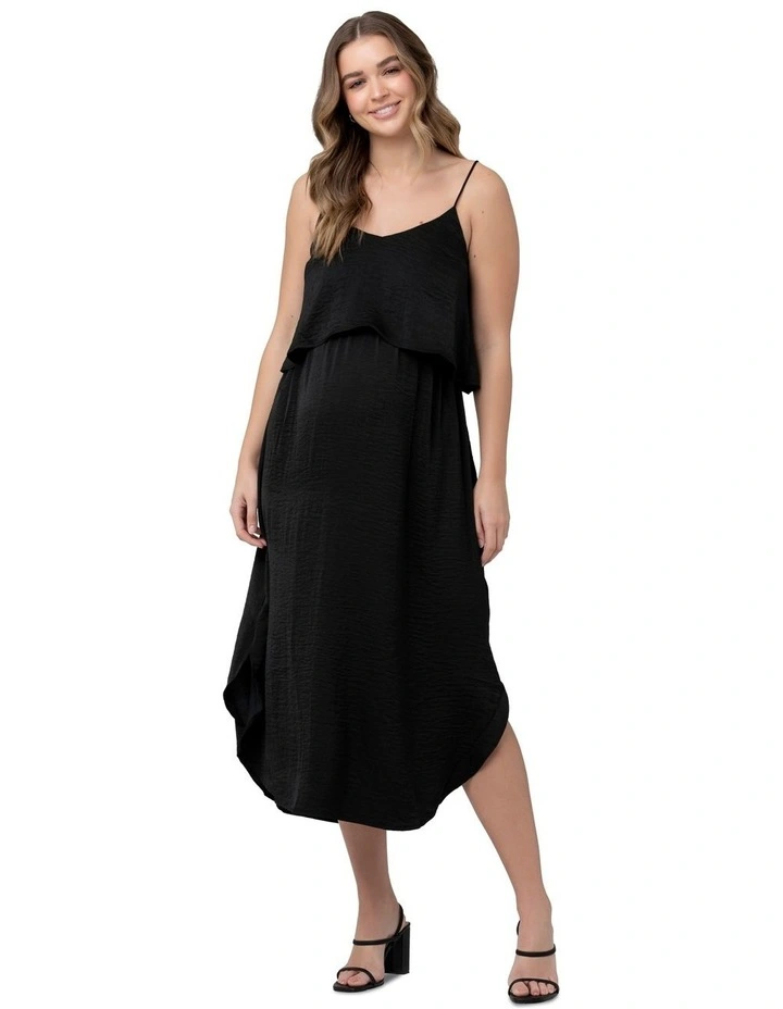 Nursing Slip Dress in Black