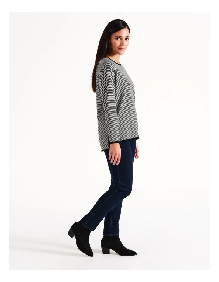 Recycled Cotton Blend Wardrobe Staple Slim Full Leg Jean in Indigo