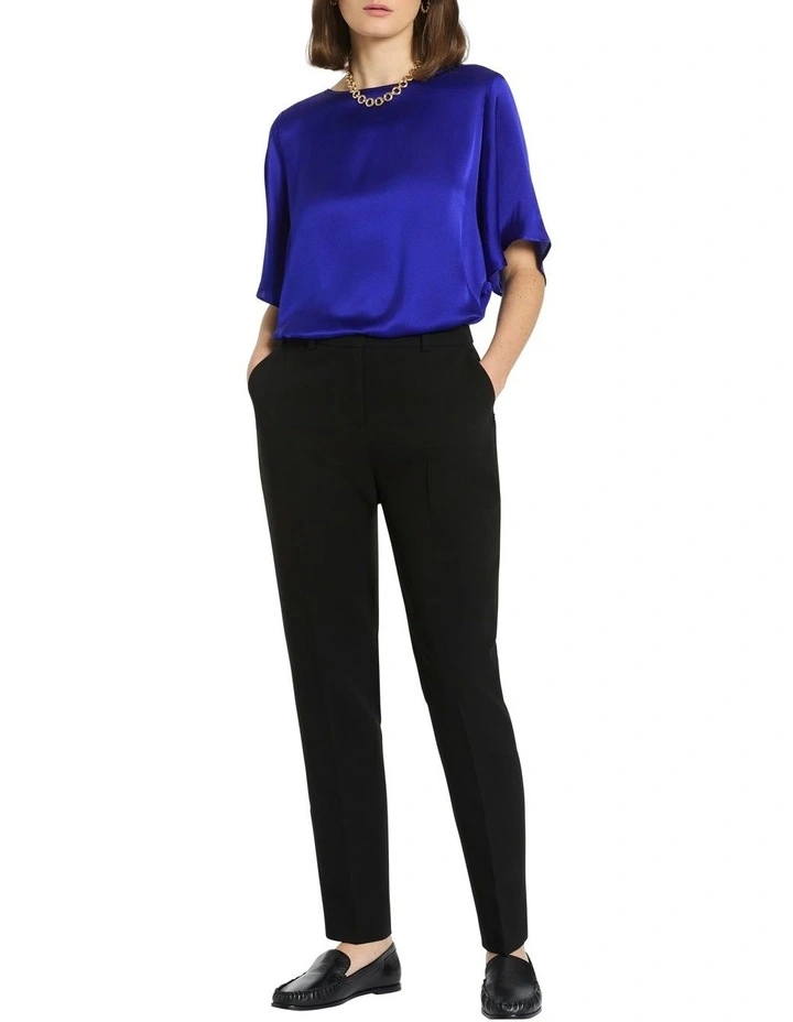 Amora Silk Mix Top in Royal Blue