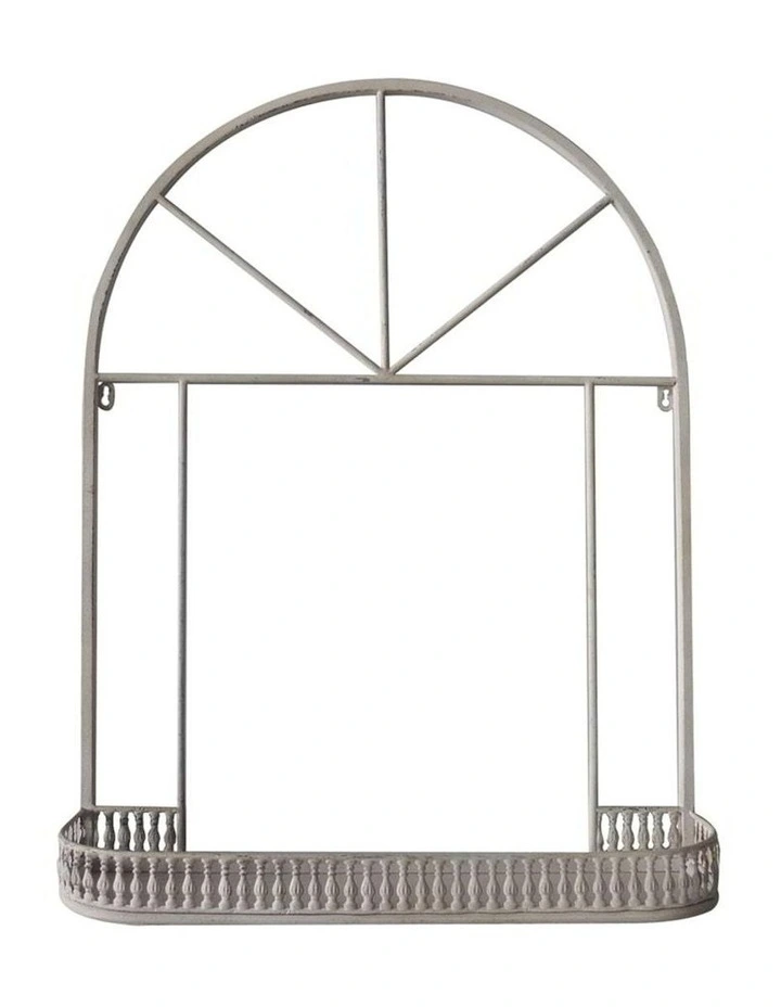 Arch Wall Plant Holder/Shelf in Distressed White