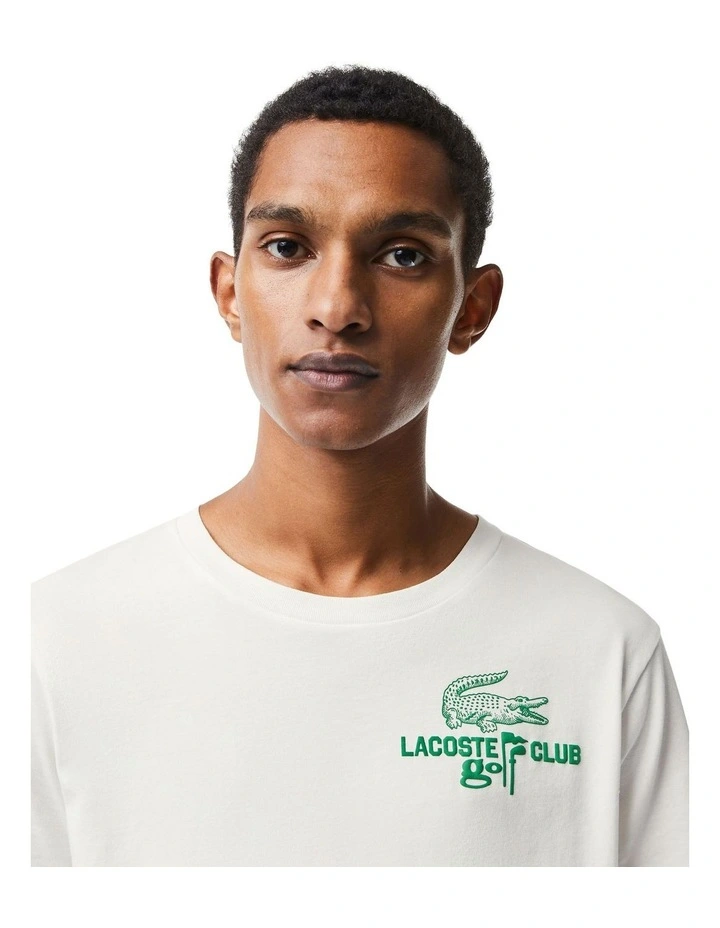Golf Club Tech Jersey T-shirt in Beige