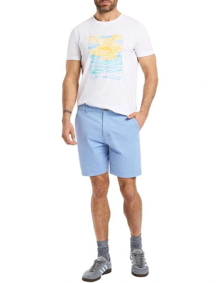 Brayden Chino Short in Steel Blue