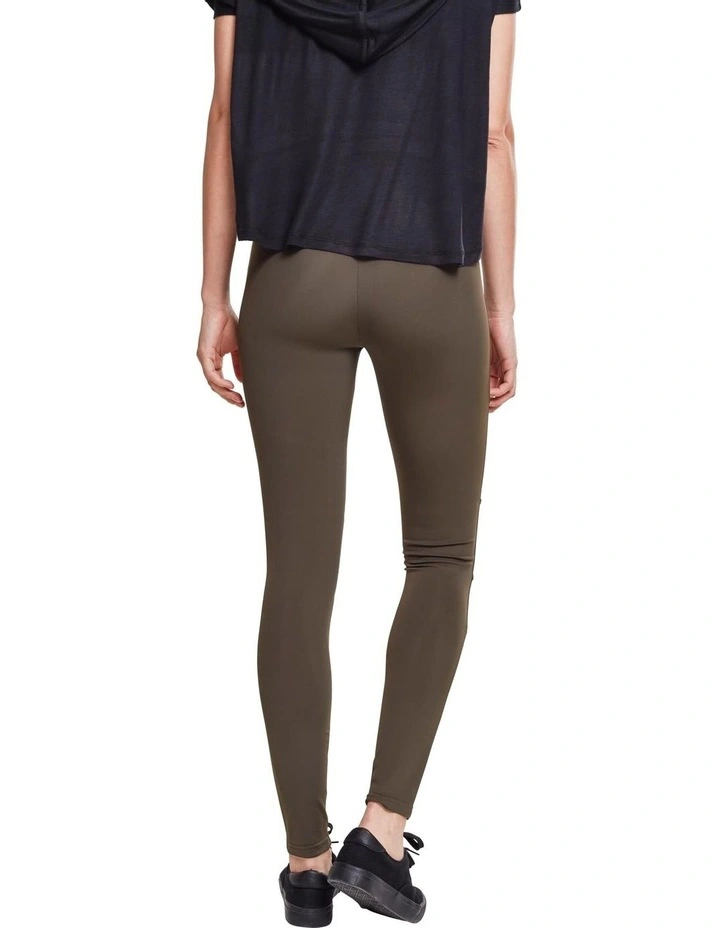 Tech Mesh Leggings in Dark Olive