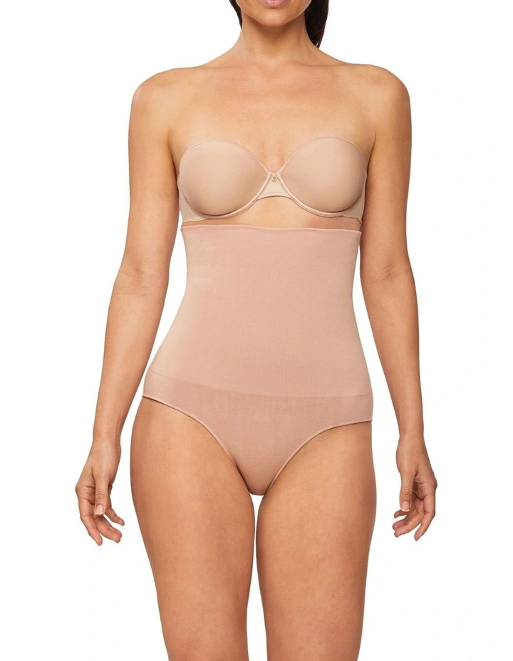 Bamboo Essentials High Waisted Brief in Beige