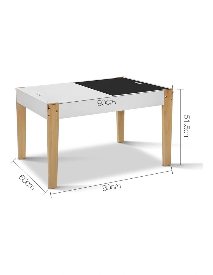 Keezi Kids Table and Chairs Set Chalkboard Toys Play Storage Desk Children Game