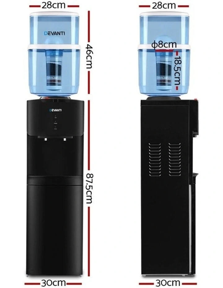 Free Standing Water Cooler Black WD-5212-22BP-BK