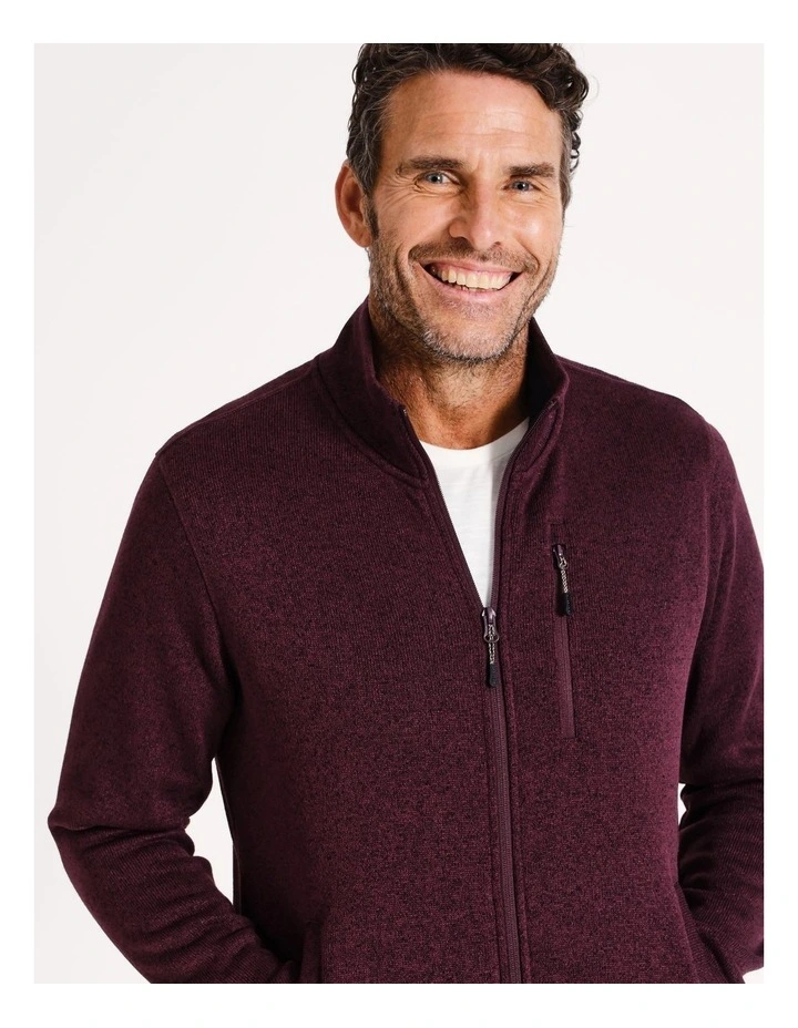 Ribble Valley Fleece Sweat in Burgundy