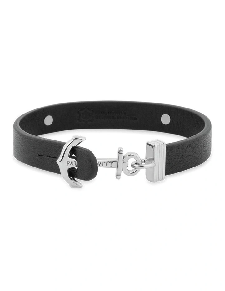 Signum Black Leather Bracelet PH FSC S B L
