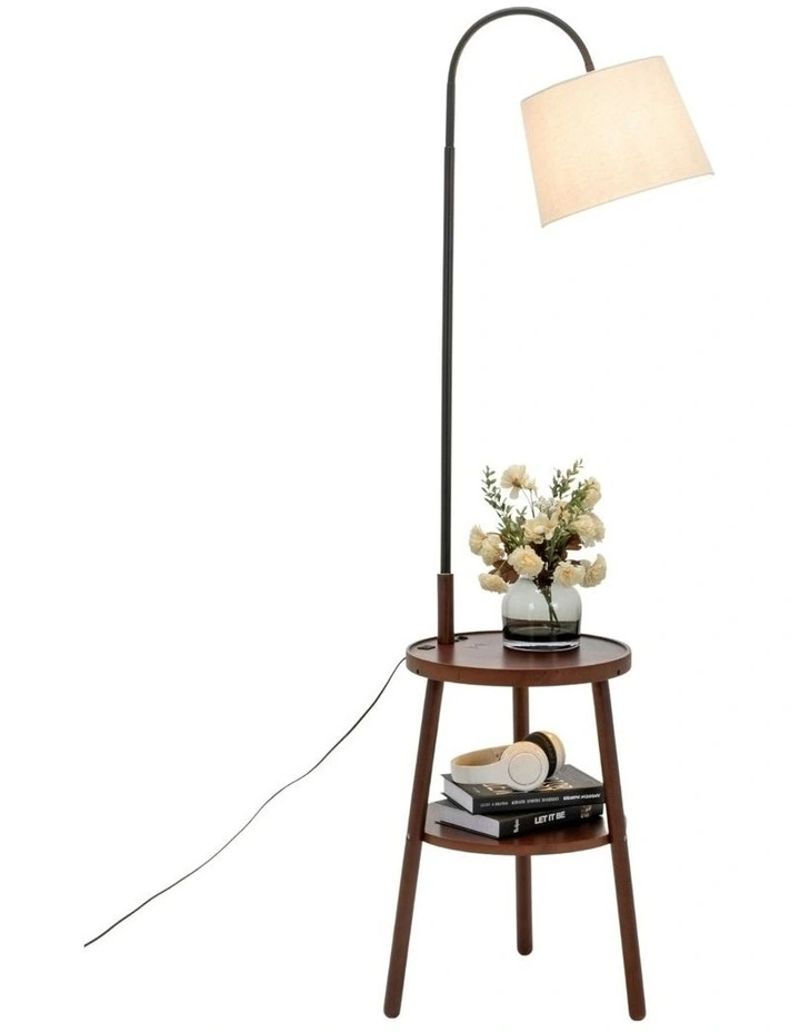 Tripod Floor Lamp in Cherry Brown