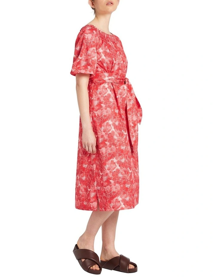 Simona Organic Cotton Dress in Melon