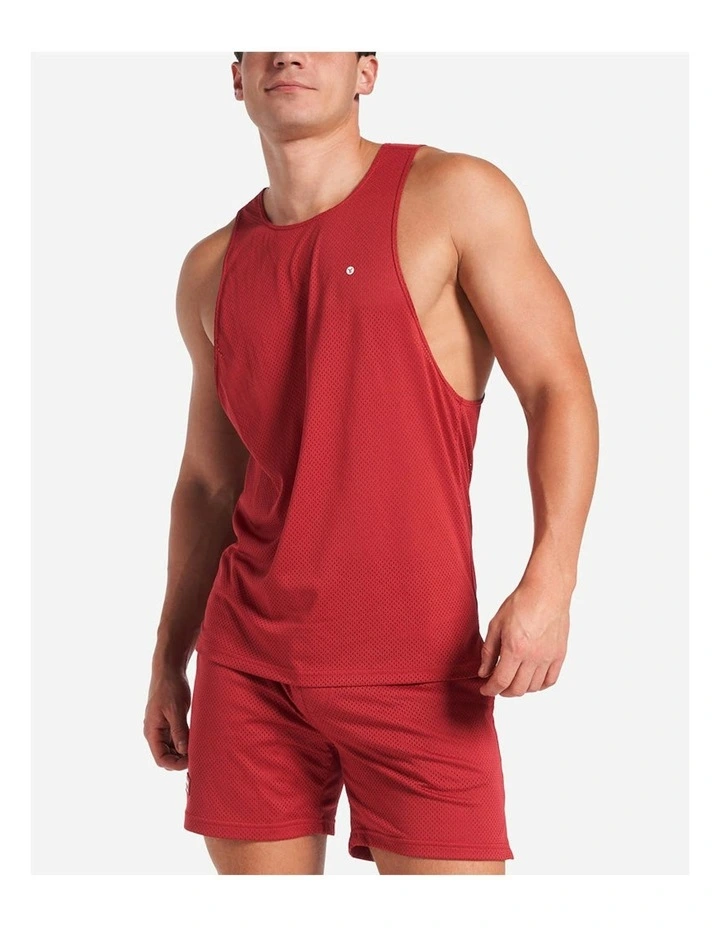 S.S.C. Mesh Tank in Maroon