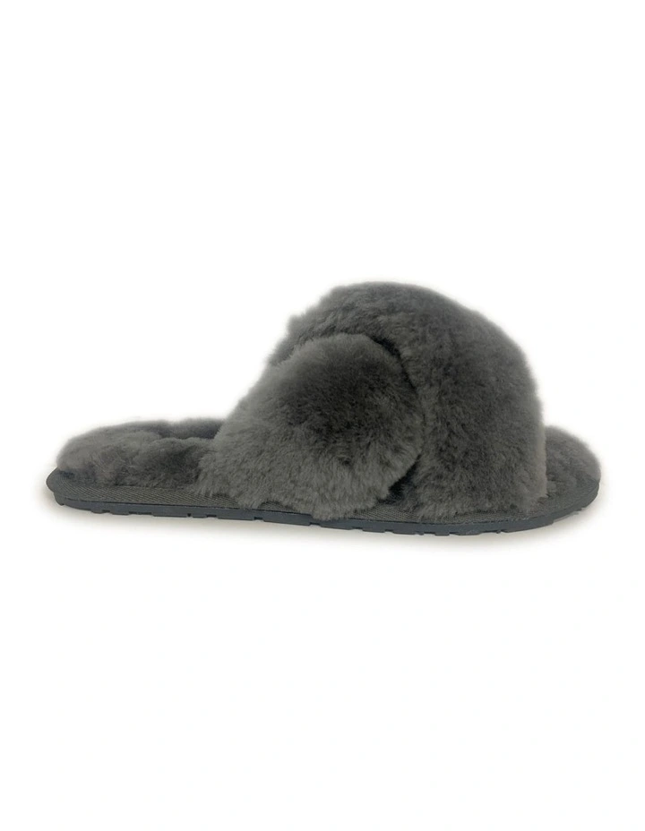 Women Sheepskin Wool Brighton Slippers Grey