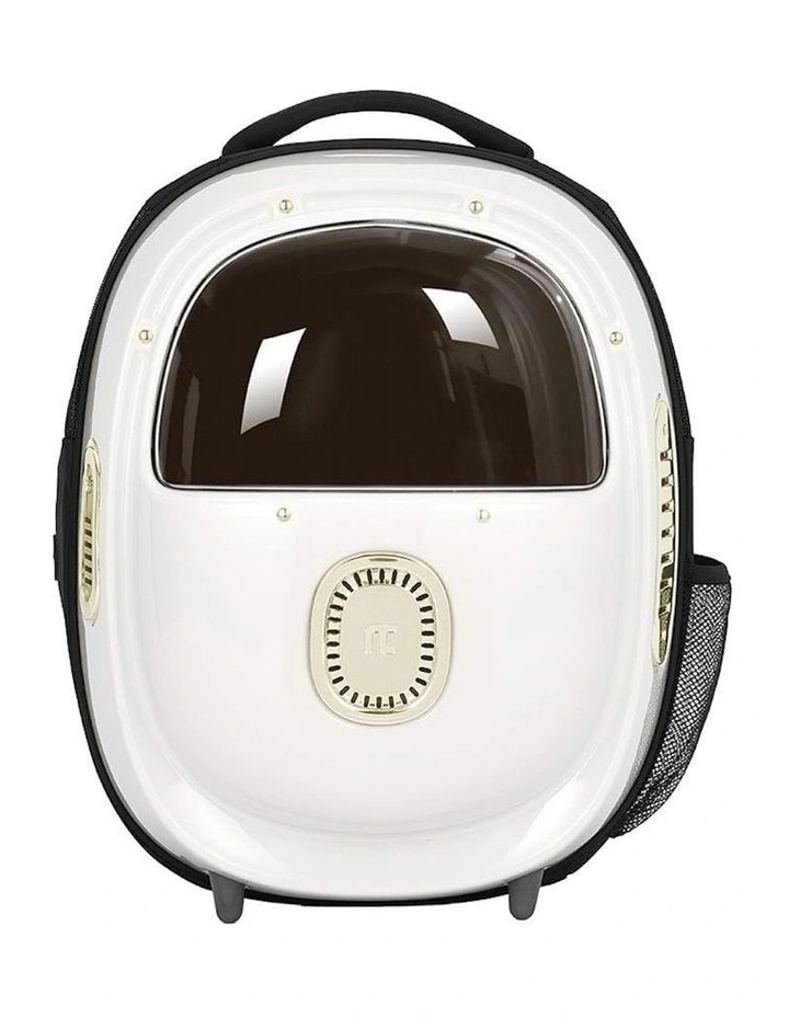 Pet Backpack with Air Circulation in White