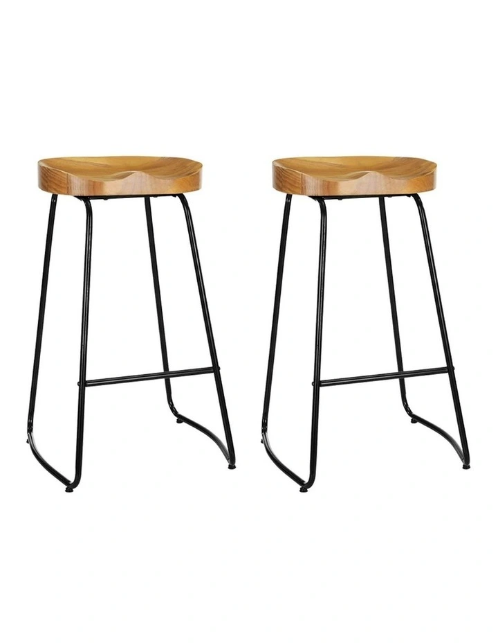Wooden Kitchen Bar Stools in Natural