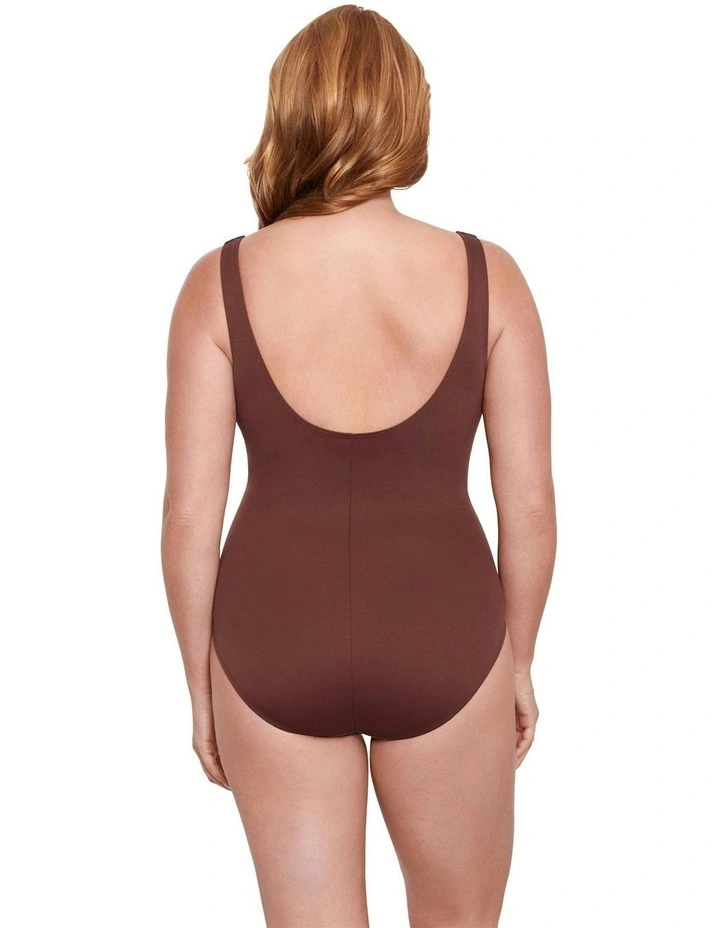 Must Have Escape Underwire Shaping Swimsuit Plus in Tamarind Brown