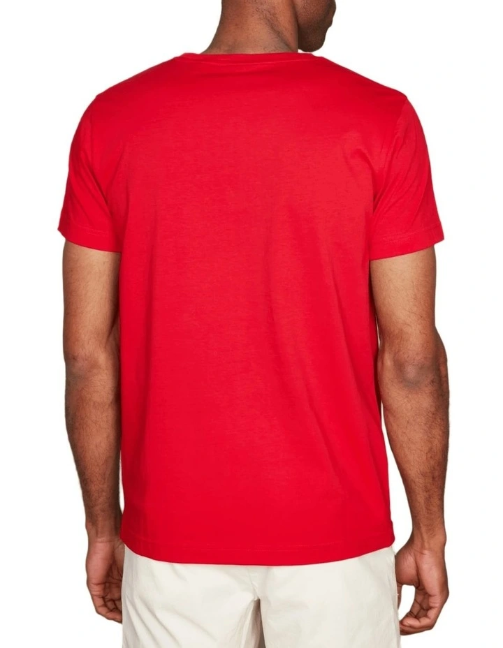 Shoulder Tape T-shirt in Red
