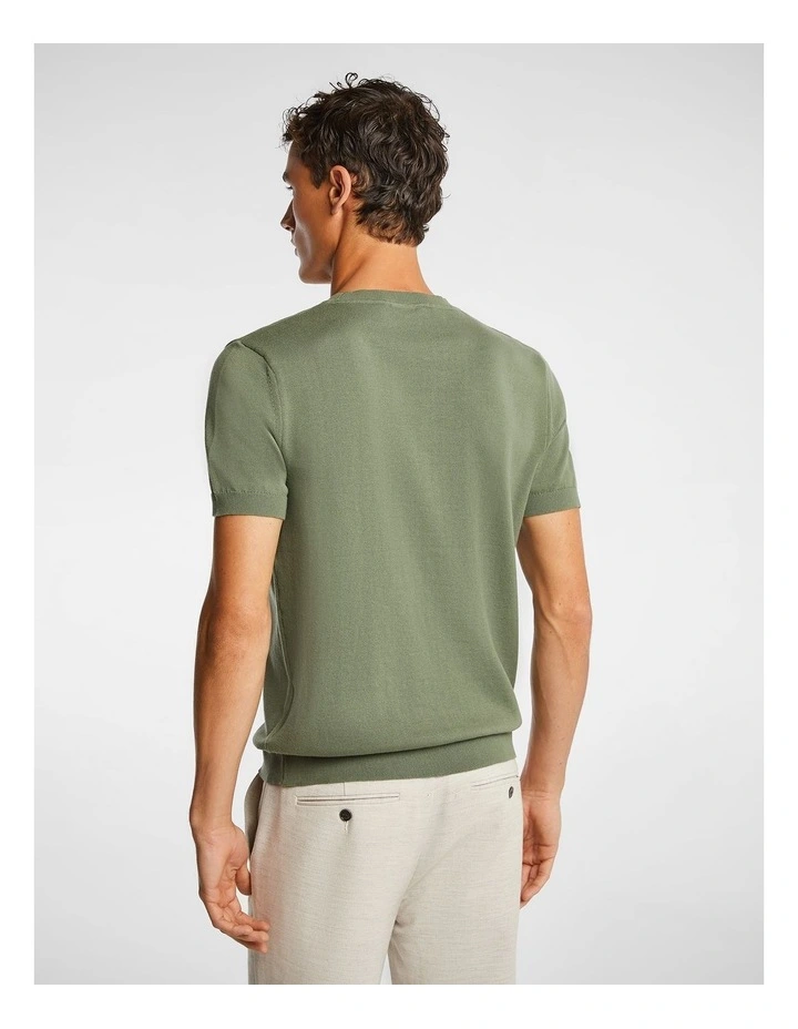 Bates Knitted Tee in Sage