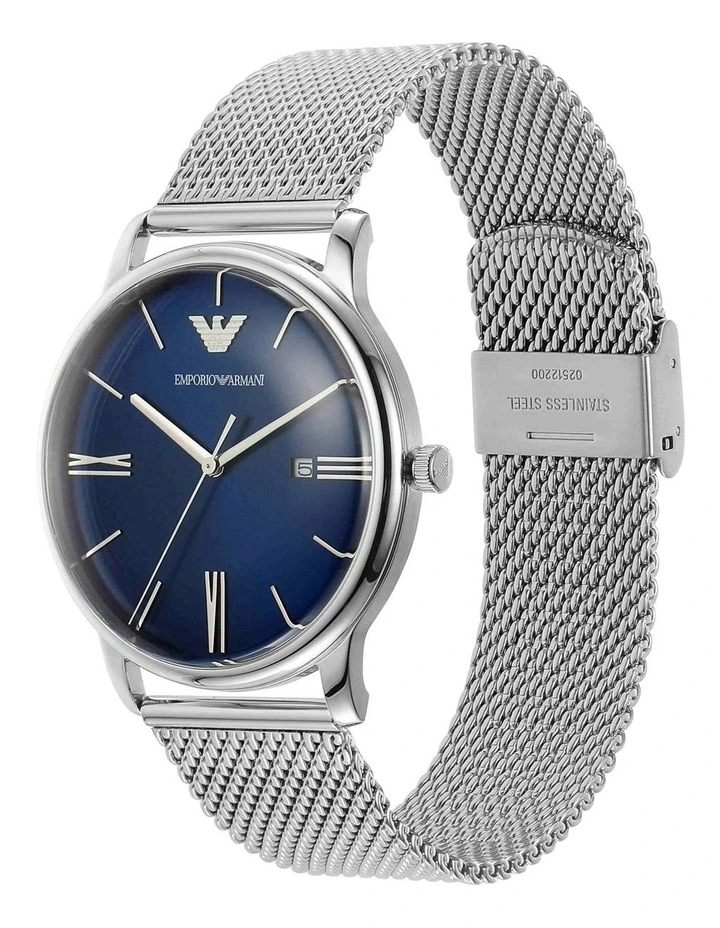 Stainless Steel AR11571 Analogue Watch in Silver