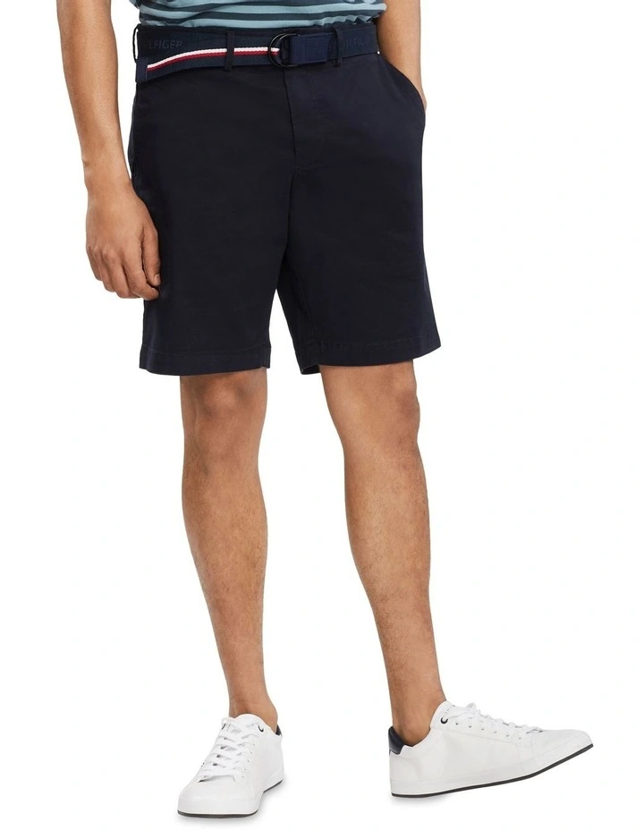 Brooklyn Regular Fit Twill Shorts in Blue