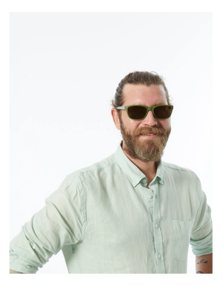 Polarised Brown Lenses Sunglasses in Green