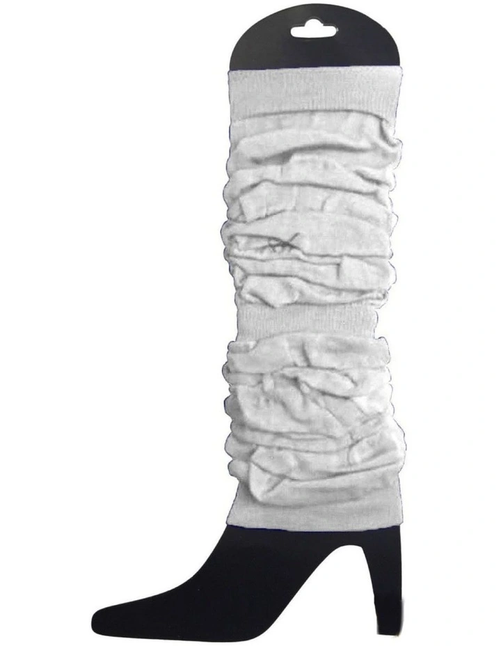 Knitted Leg Warmers 24-Pack in White